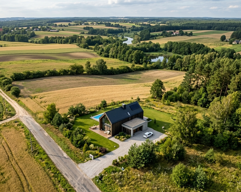 Zdjęcie lotnicze działki lub terenu